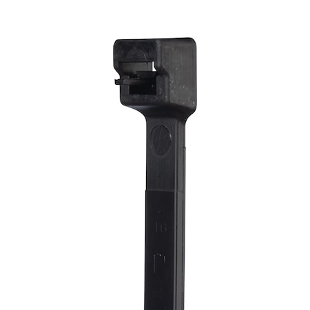 Panduit Cable Tie, 14-1/2 in L, 4 in Max Bundle Dia., Black, Nylon 6/6, 50 lb Strength, 1000 PK PRT4S-M0